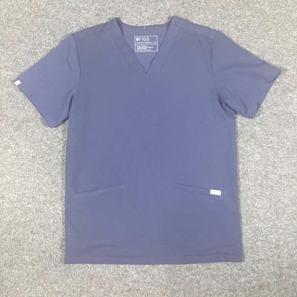 Figs Other - FIGS Mens Technical Collection Leon Two-Pocket Scrub Top Navy Blue XS M20SW1023